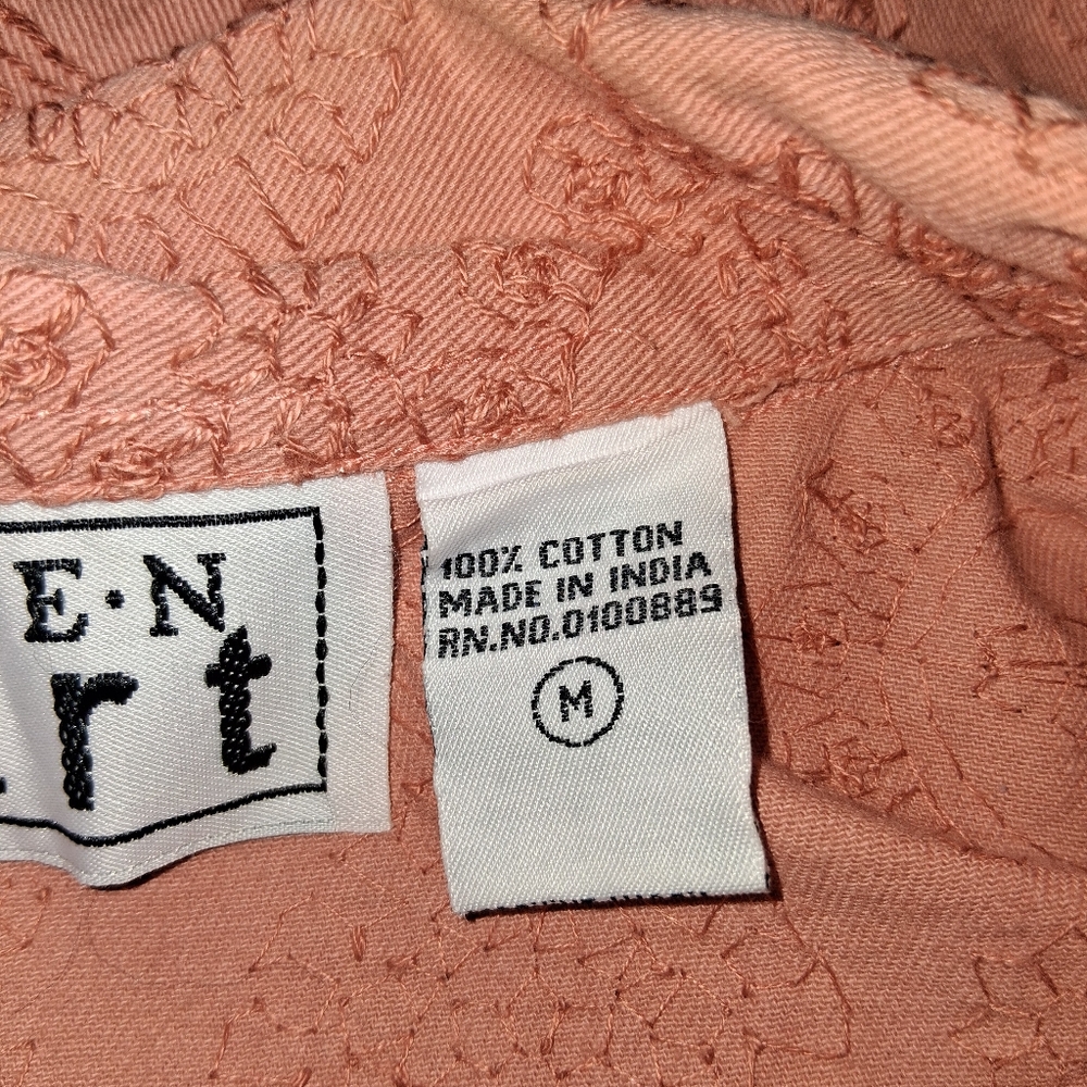 KEREN hart  Vintage Coral Textured Blouse Size M - Picture 14 of 16